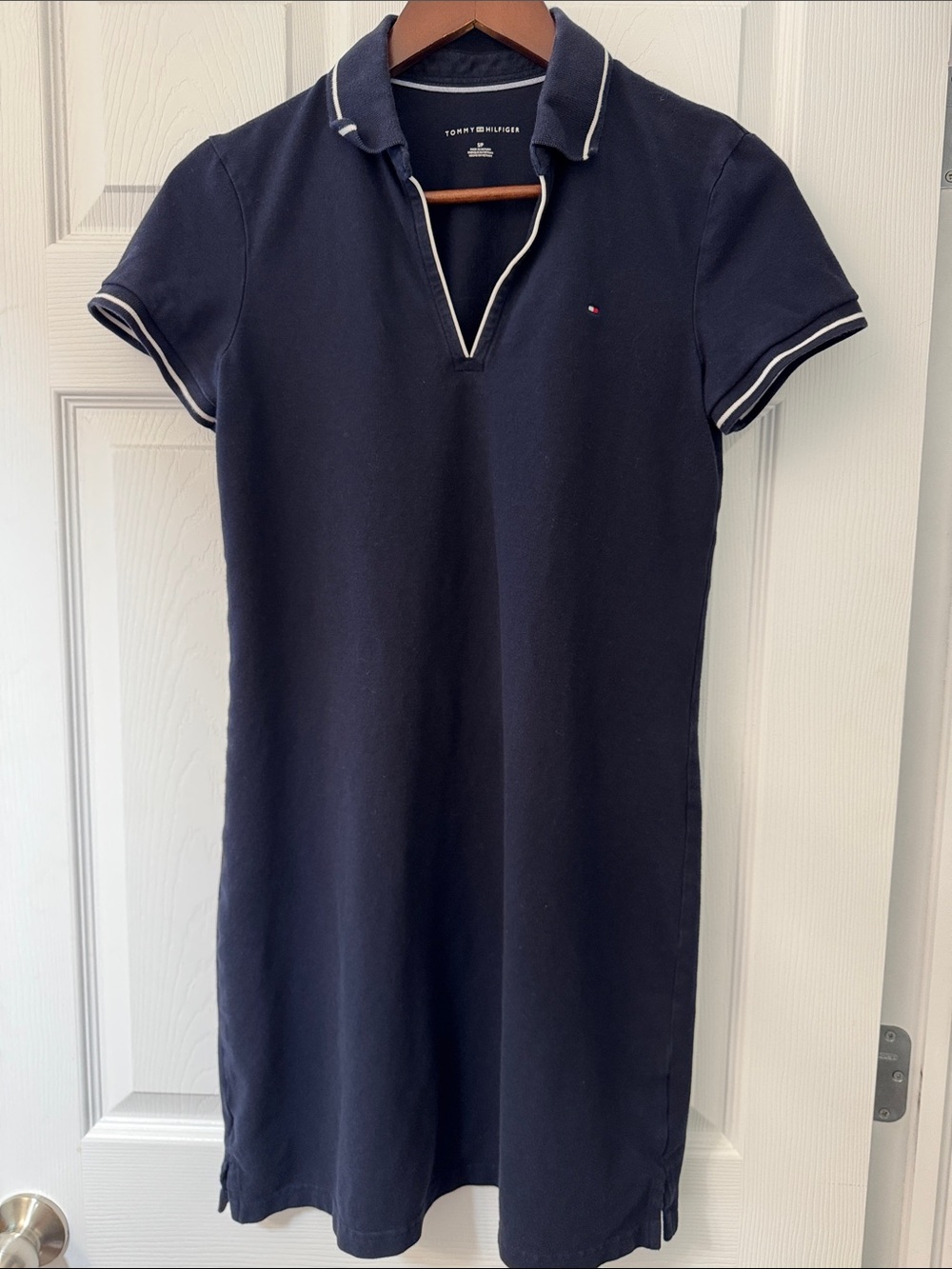 Tommy Hilfiger Navy Dress with White Trim